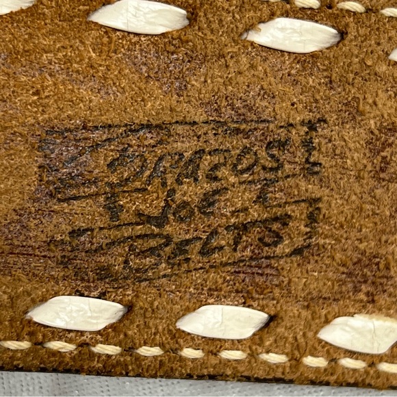 Vintage Brazos Joe Tooled Leather Belt with Margaret stamped on back - Picture 5 of 13